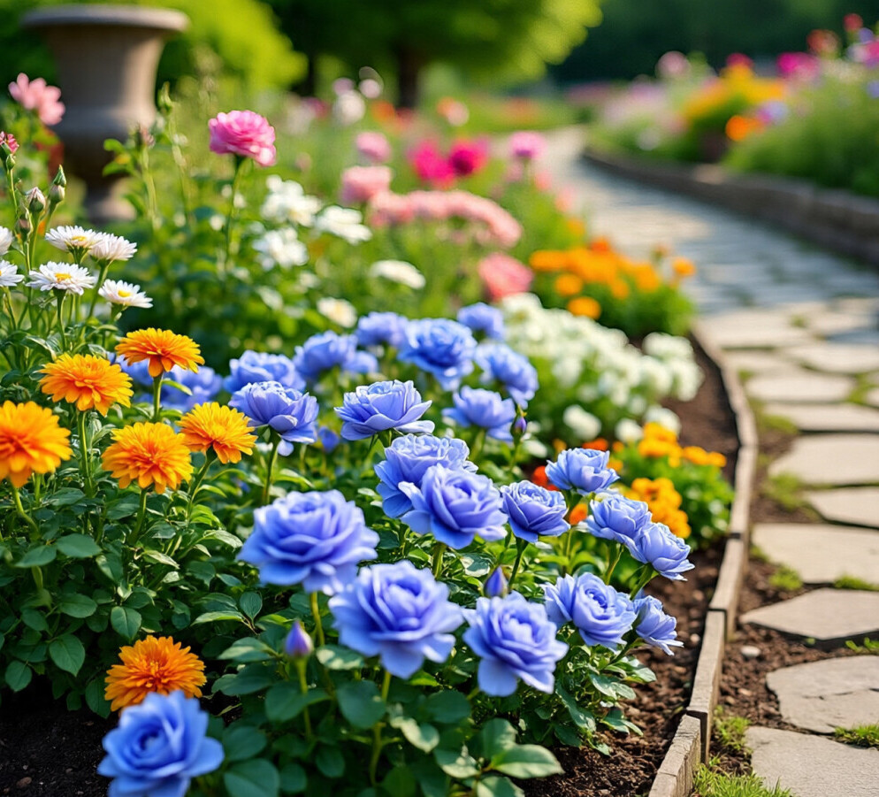 blue rose garden