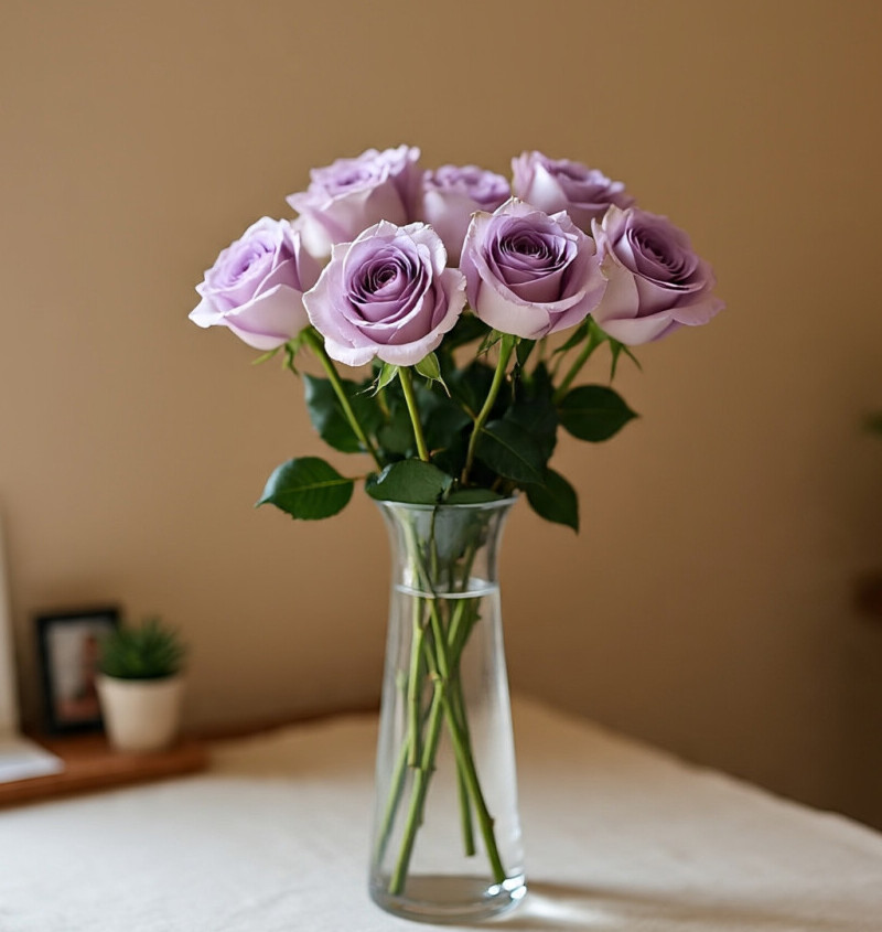lavender rose vase