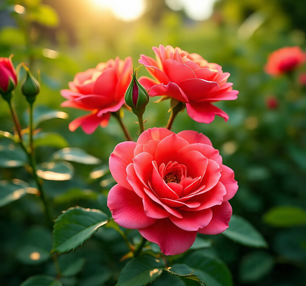 coral red flower